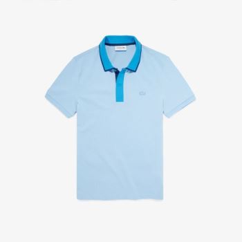 Lacoste Two-Tone Collared Polo Pánské - Polo Tyrkysové / Žluté / Fialové / Růžové | CZ-JVfvtK